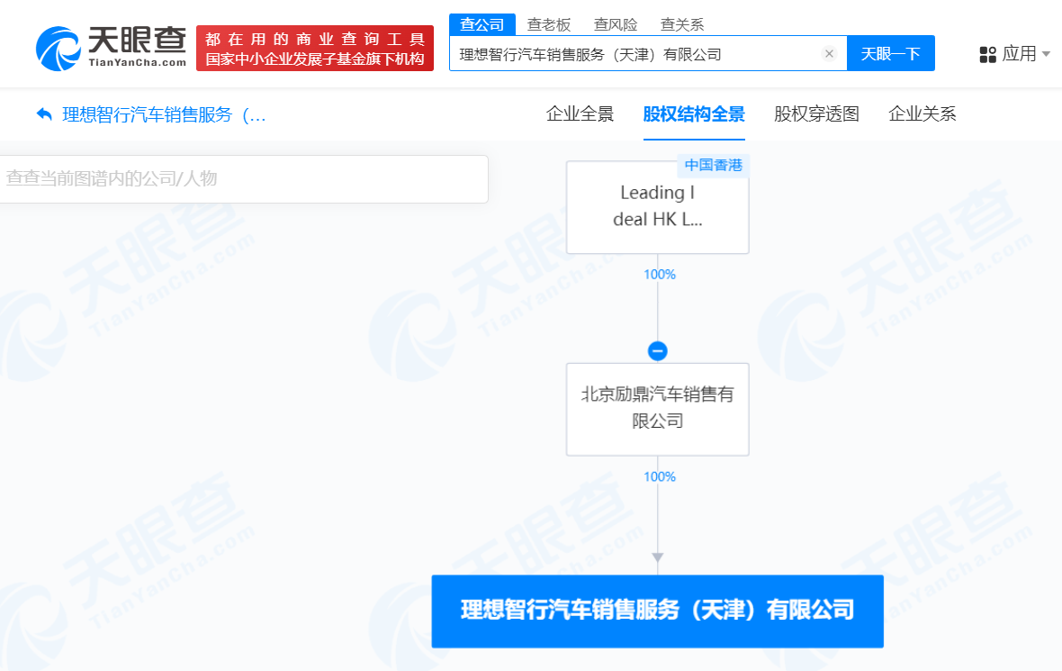 理想汽車加速布局天津市場(chǎng)，新設(shè)銷售服務(wù)公司拓展二手車業(yè)務(wù)